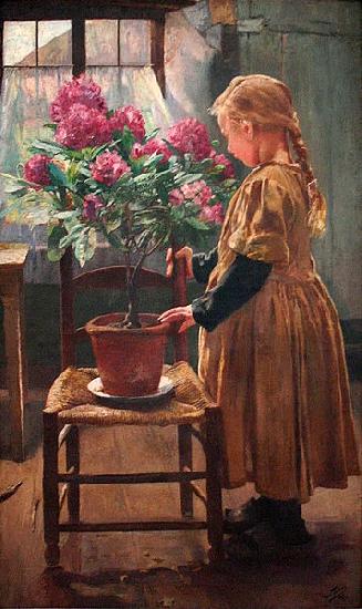 Leon Frederic Rhododendron in Bloom oil painting image
